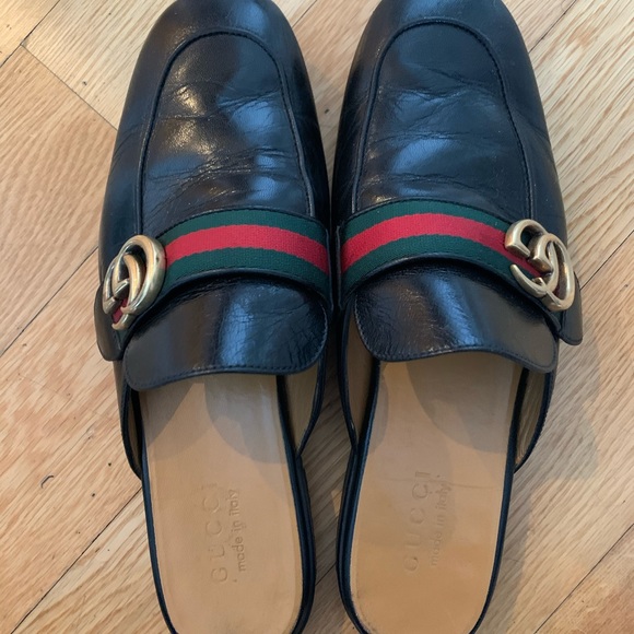 AUTHENTIC GUCCI LEATHER PRINCETOWN SLIPPER - Picture 3 of 4